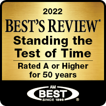 A.M. Best's Standing the Test of Time - rated A or higher for 50 years