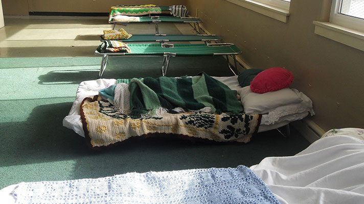 beds at Interfaith Hospitality Network charity
