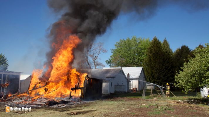 Barn on fire: Make sure everyone is safe first.