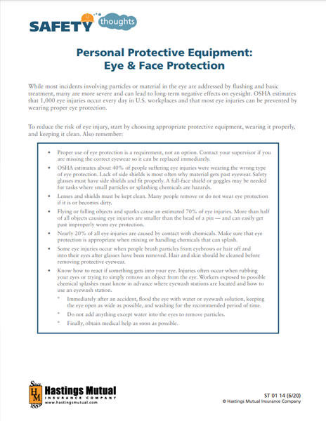 Personal Protective Equipment: Eye & Face Protection thumb