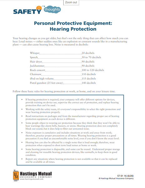 Personal Protective Equipment: Hearing Protection thumb