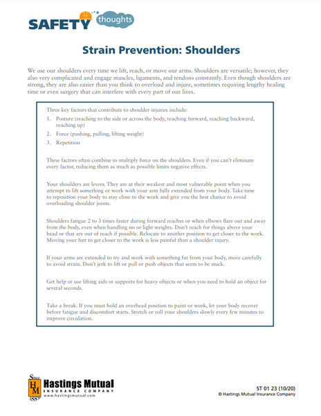 Strain Prevention: Shoulders thumb